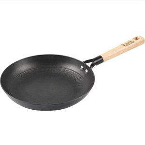 10" Lightweight Cast Iron Skillet w/ Enamel Nonstick Coating  + White Oak Handle